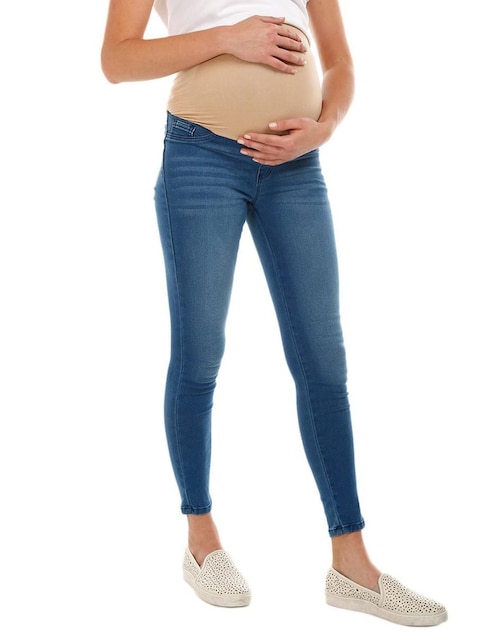 Jeans de maternidad skinny 365 Essential lavado obscuro corte cintura alta  en Liverpool