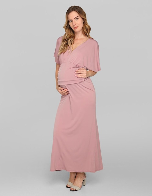Vestido de maternidad de noche One To Nine rosa 