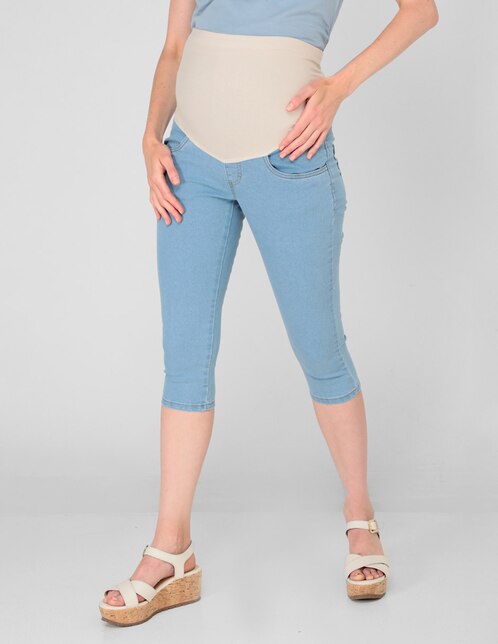 Jeans de maternidad straight lavado claro corte cintura para mujer en  Liverpool