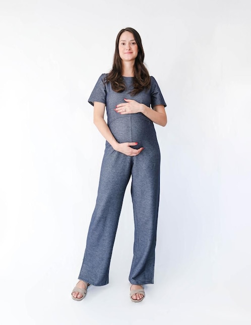 Jumpsuit maternidad Mum Mx casual estampado jaspeado