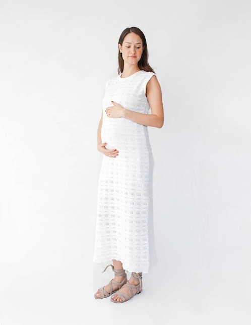 Vestido maternidad midi formal Mum Mx