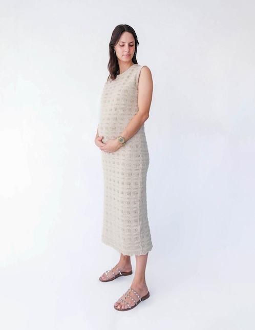 Vestido maternidad midi formal Mum Mx