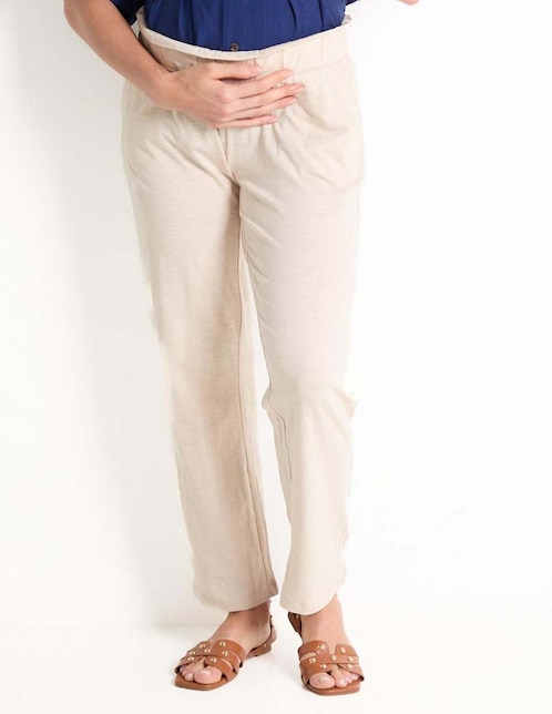 PANTALON MAMALICIOUS POLIÉST, M, BEIGE