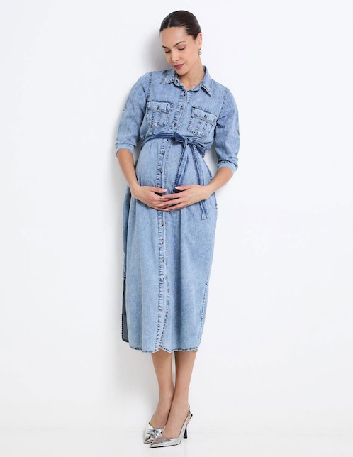 Vestido maternidad midi casual One to Nine