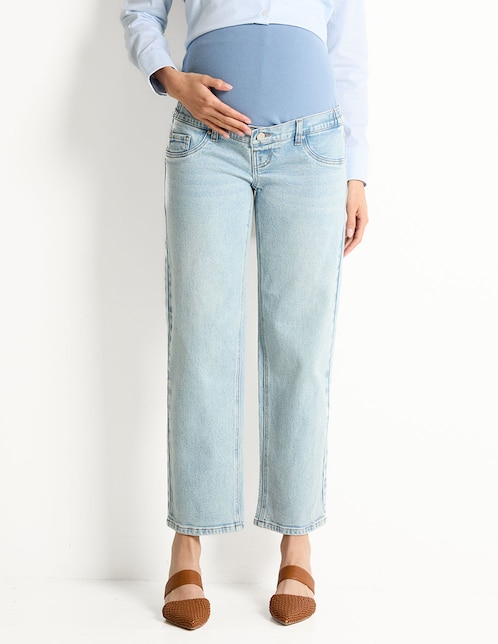 Jeans maternidad straight One to Nine corte cintura alta