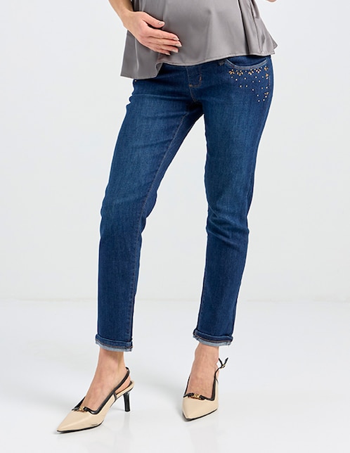 Jeans maternidad slim One To Nine corte cintura