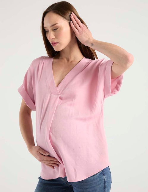 Blusa maternidad manga corta 1