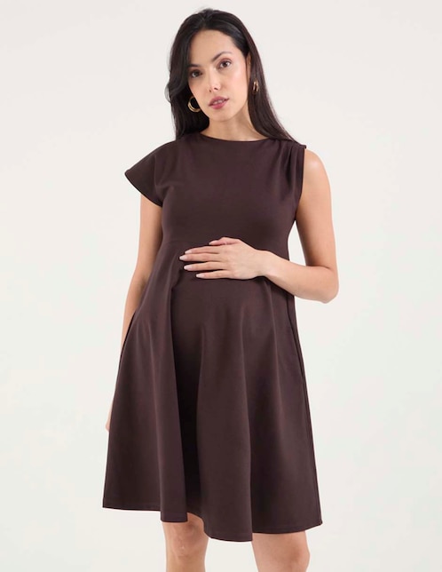 EXPECTING ESSENTIALS Vestido maternidad corto casual Expecting Essentials