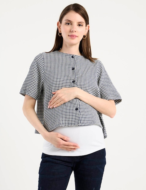 Blusa maternidad manga corta 1