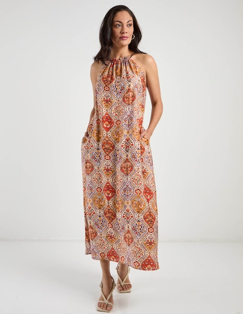 Vestido maternidad largo casual 1