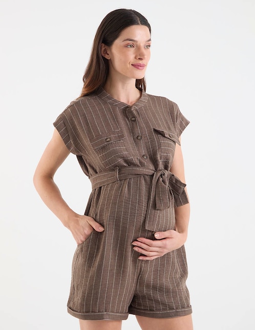 Romper maternidad estampado a rayas 1