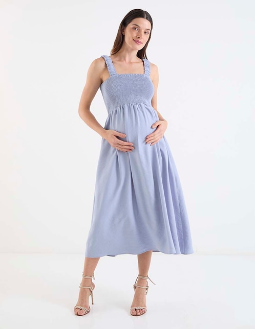 Vestido maternidad midi casual 1