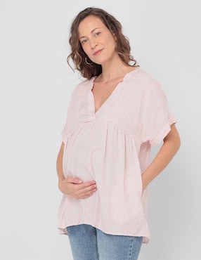 Blusa Maternidad One To Nine Manga Corta