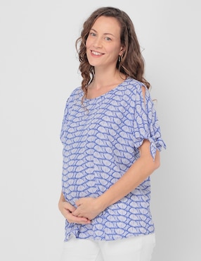 Blusa Maternidad One To Nine Manga Corta