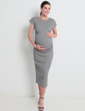 Vestido Maternidad Midi Casual Expecting Essentials