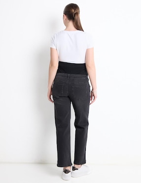 Jeans maternidad One to Nine straight corte cintura alta