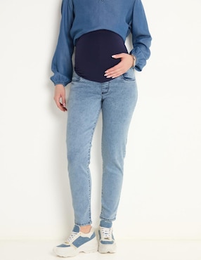 Jeans Maternidad Slim One To Nine Corte Cintura Alta