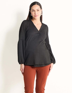 Blusa Maternidad Expecting Essentials Manga Larga