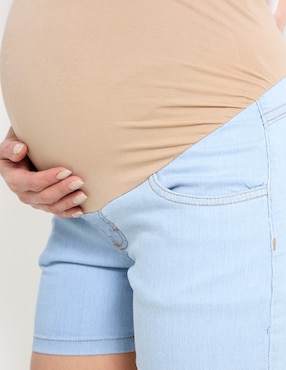 Short maternidad One To Nine de mezclilla