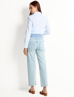Jeans maternidad straight One to Nine corte cintura alta