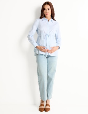 Jeans maternidad straight One to Nine corte cintura alta