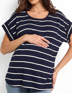 Playera maternidad manga corta One to Nine cuello redondo