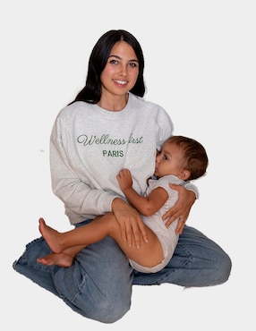 Sudadera maternidad con abertura Milk It