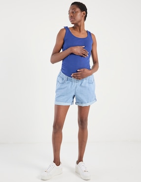 Short maternidad One To Nine de mezclilla