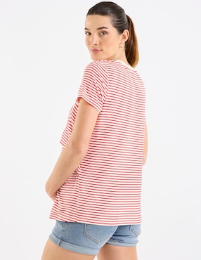 Playera maternidad manga corta One to Nine cuello redondo