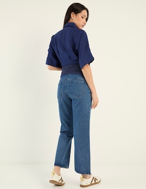 Jeans maternidad campana One to Nine corte cintura alta