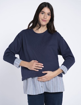 Sudadera maternidad efecto doble prenda Oh Ma!
