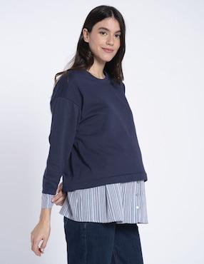 Sudadera maternidad efecto doble prenda Oh Ma!