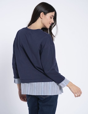 Sudadera maternidad efecto doble prenda Oh Ma!