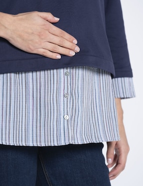 Sudadera maternidad efecto doble prenda Oh Ma!