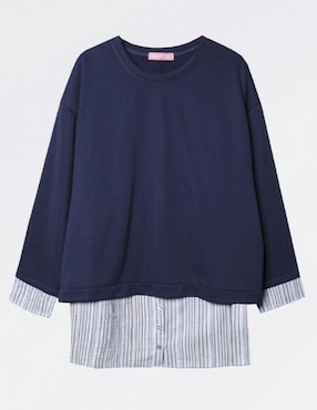 Sudadera maternidad efecto doble prenda Oh Ma!