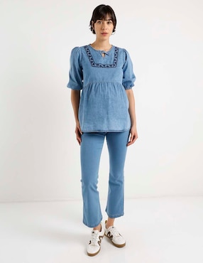 Jeans maternidad campana One To Nine corte cintura