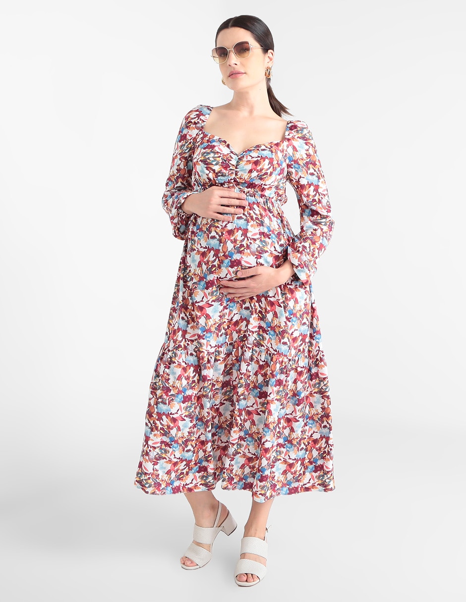 Vestido de maternidad midi One To Nine floral 