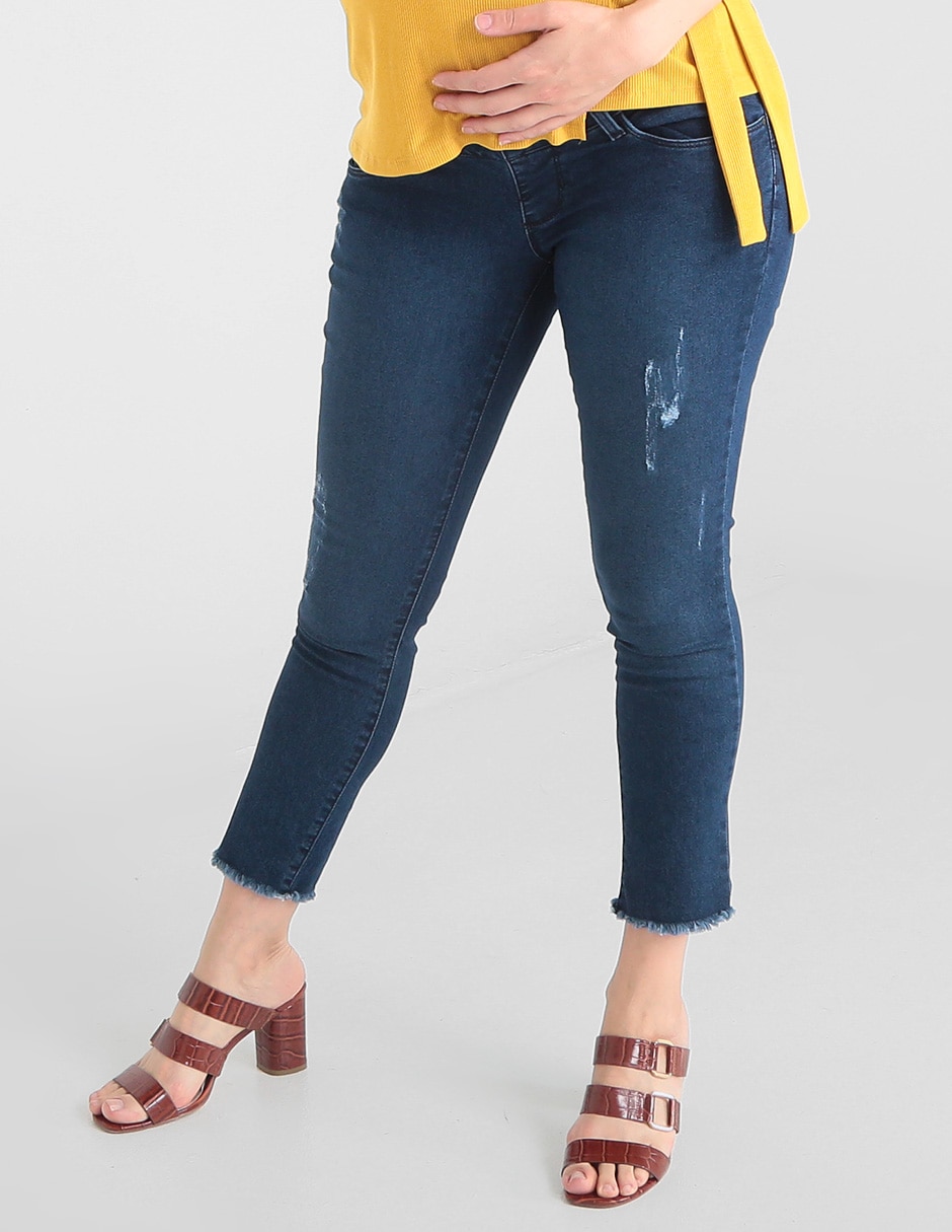 Jeans de maternidad skinny One To Nine lavado obscuro corte cintura para  mujer en Liverpool