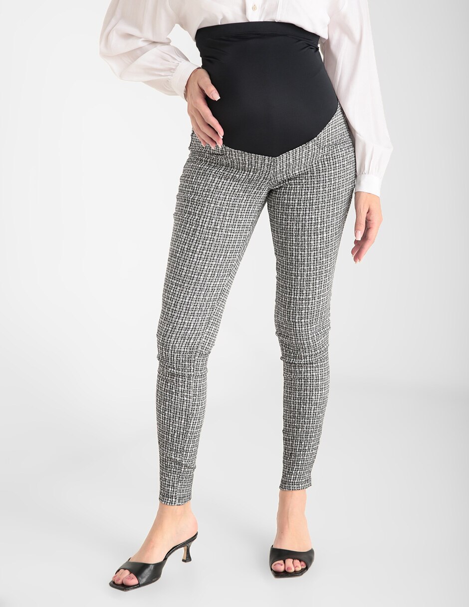 Pantalón de maternidad One to Nine skinni a cuadros para mujer en Liverpool