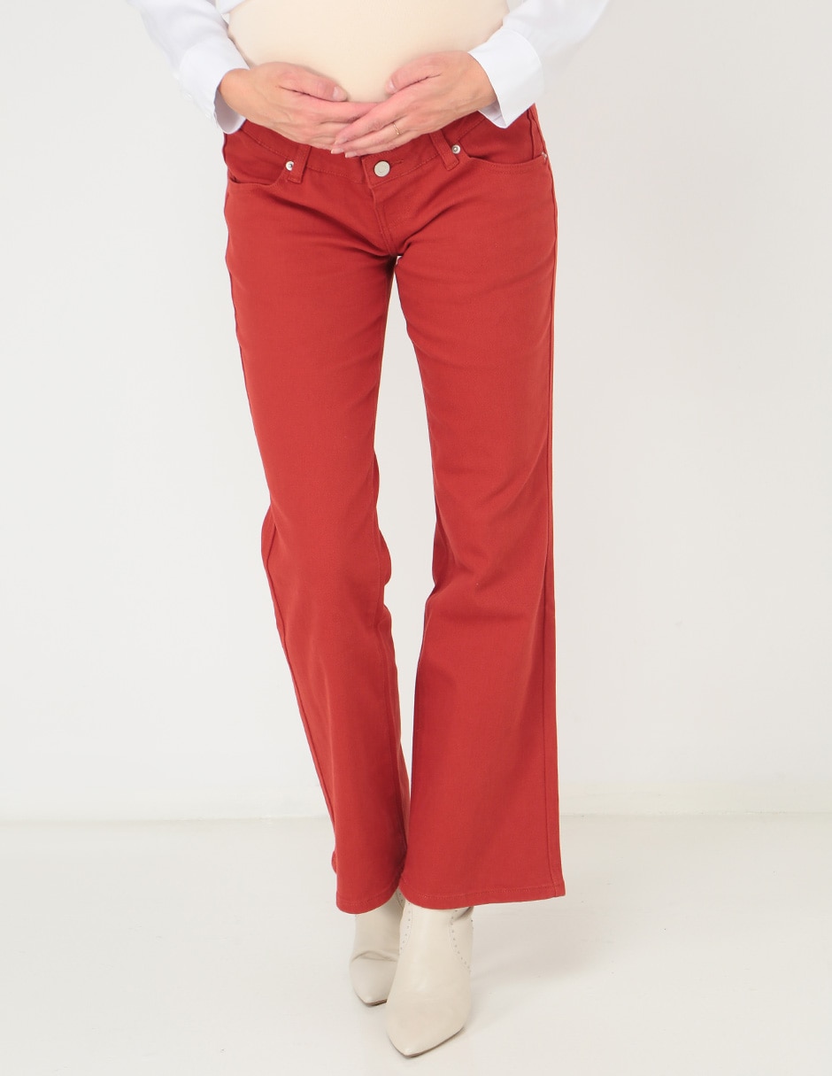 Jeans maternidad campana corte cadera Jeans maternidad campana corte cadera