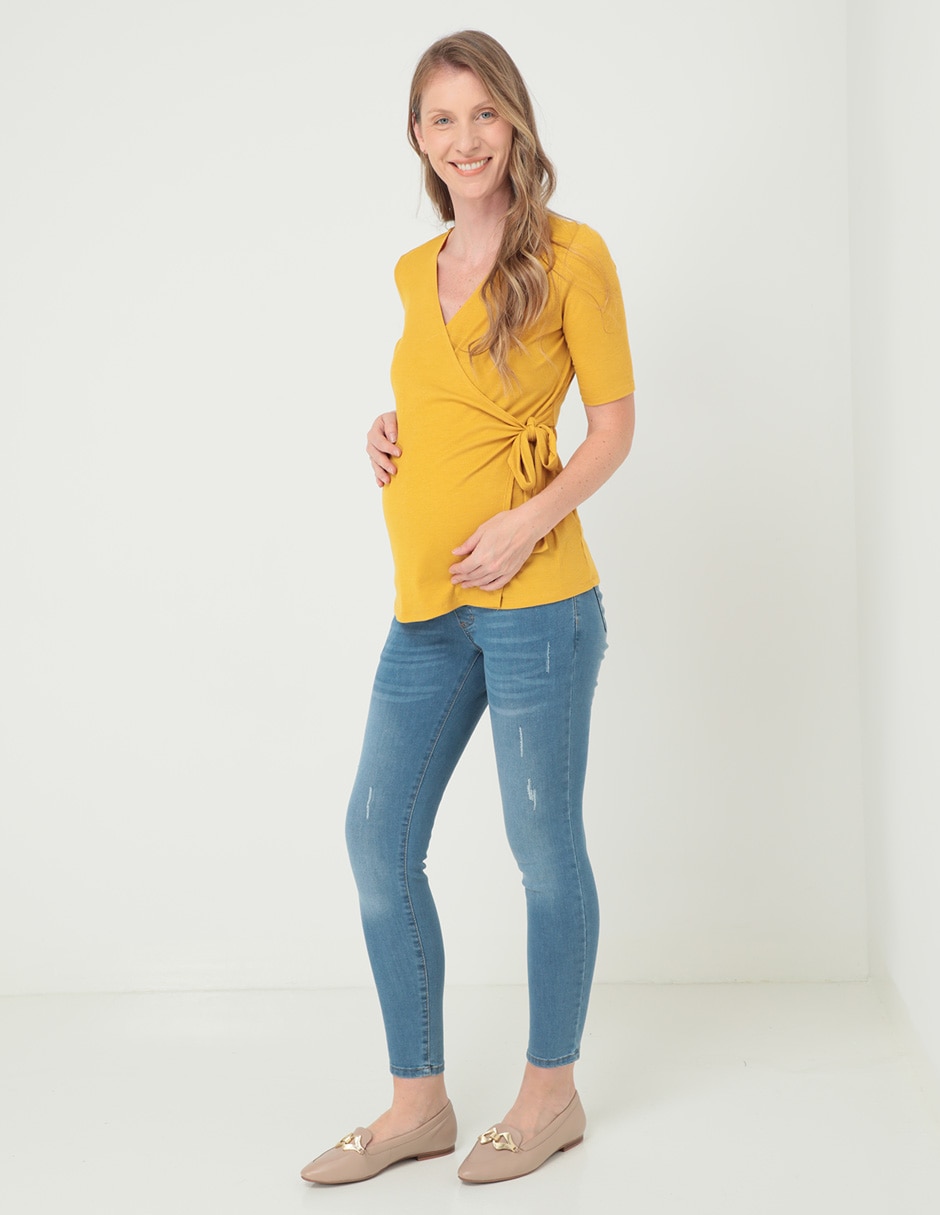 Jeans maternidad skinny corte cadera 3