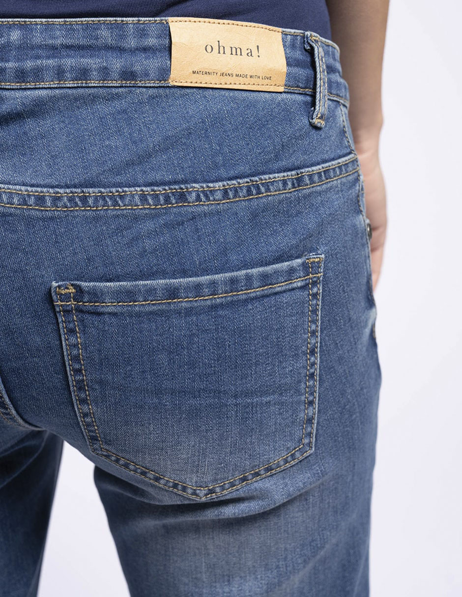 Jeans de maternidad straight Oh Ma! corte cintura alta