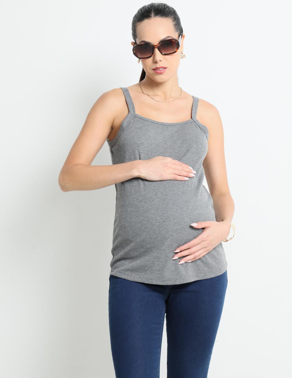Playera maternidad con escote 1