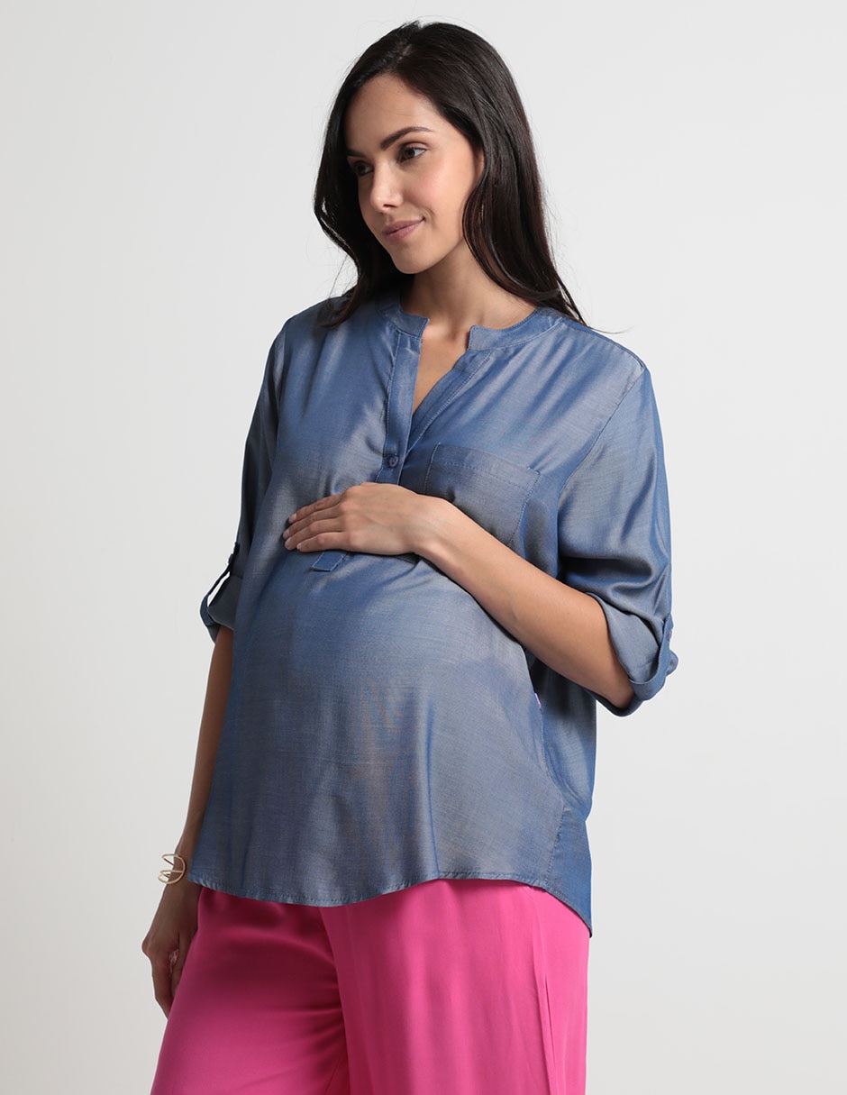 Blusa maternidad manga larga 1