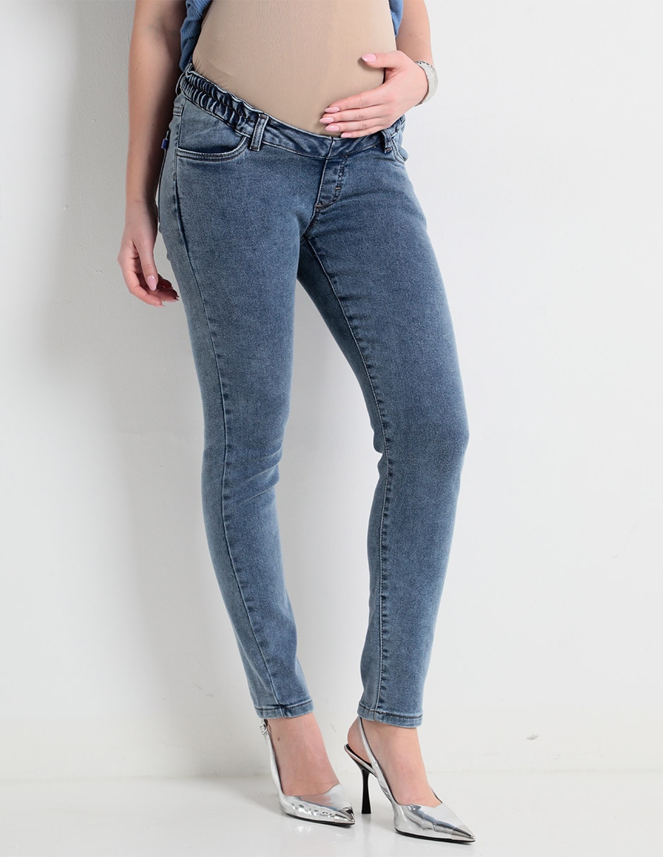 Jeans maternidad skinny corte cintura Jeans maternidad skinny corte cintura