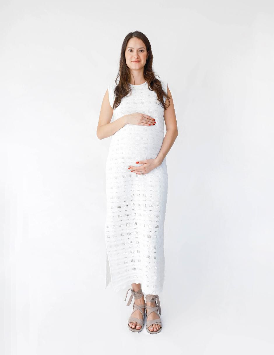 Vestido maternidad midi formal 4