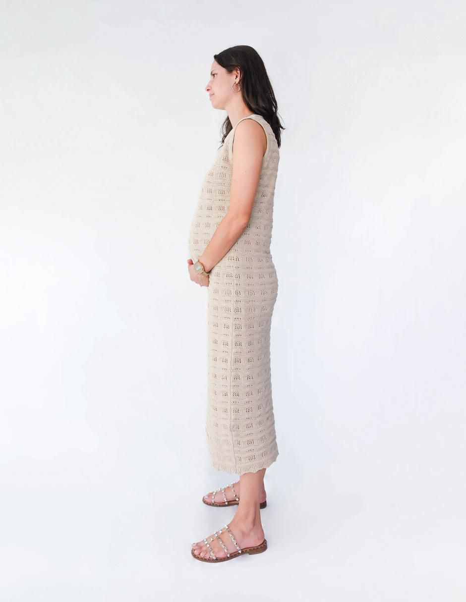 Vestido maternidad midi formal 3