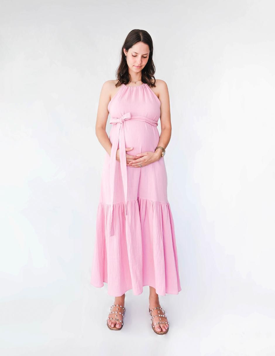 Vestido maternidad midi formal 4