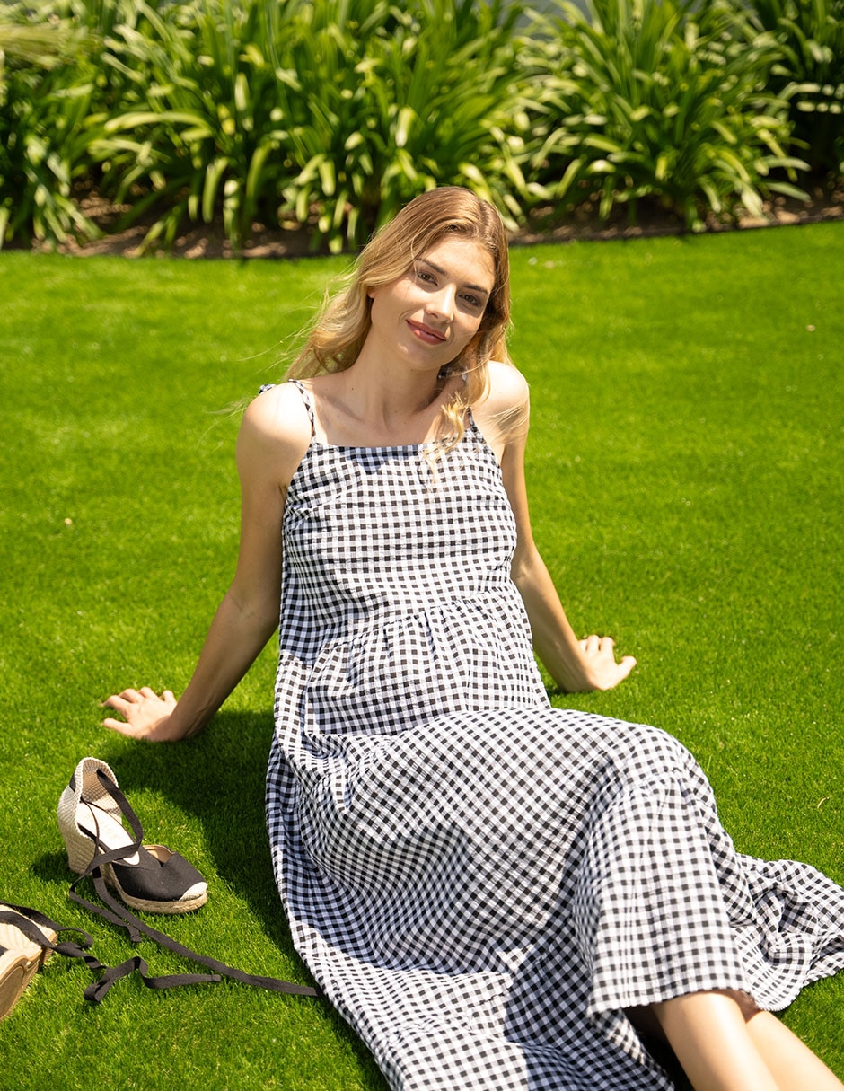 Vestido maternidad midi casual 9