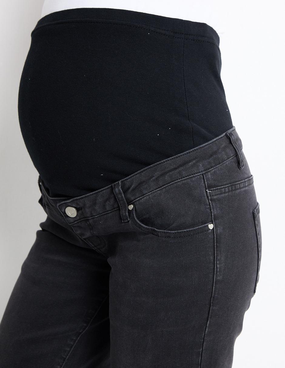 Jeans maternidad straight corte cintura alta 4